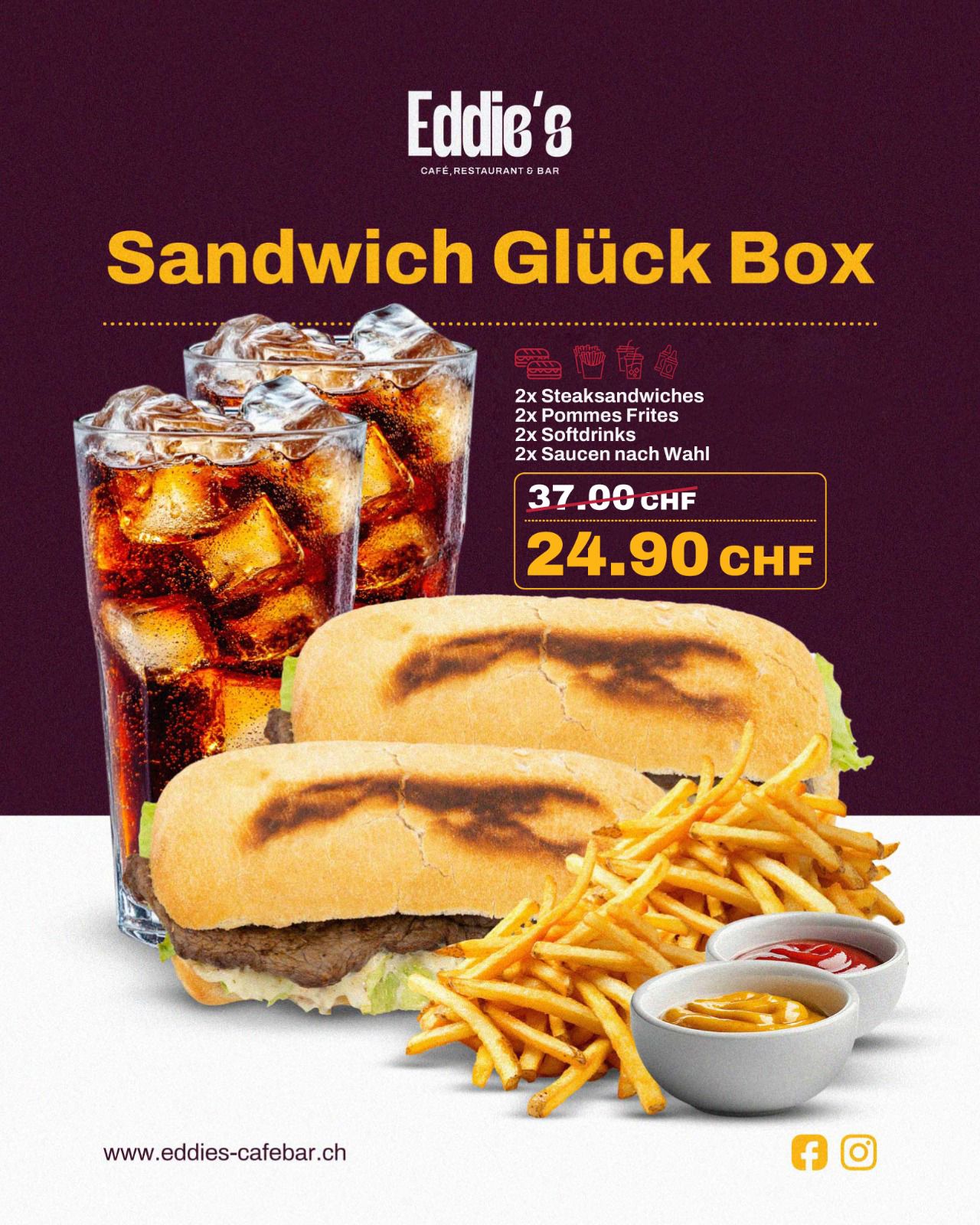 Sandwich Glück Box — Eddies Caffe