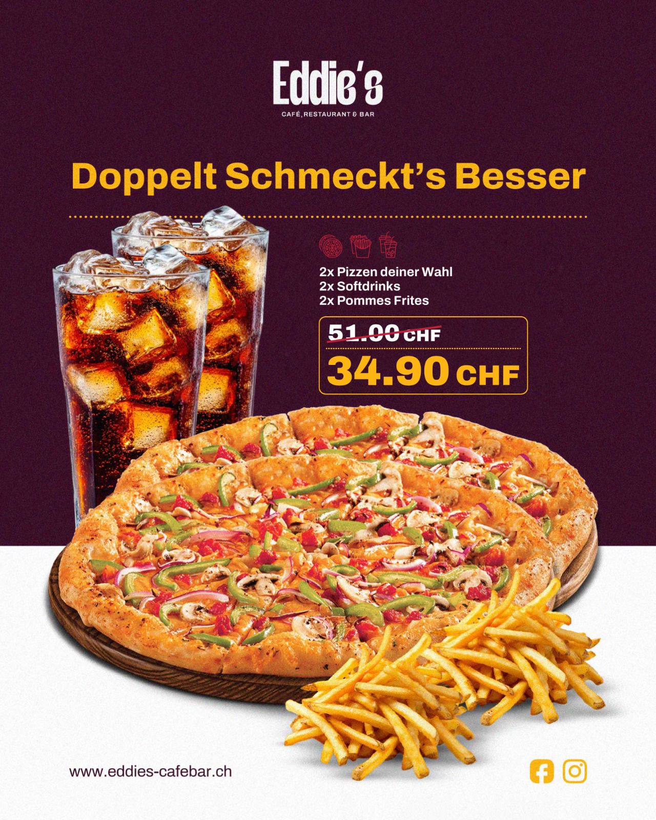 Doppelt Schmeckt's Besser — Eddies Caffe