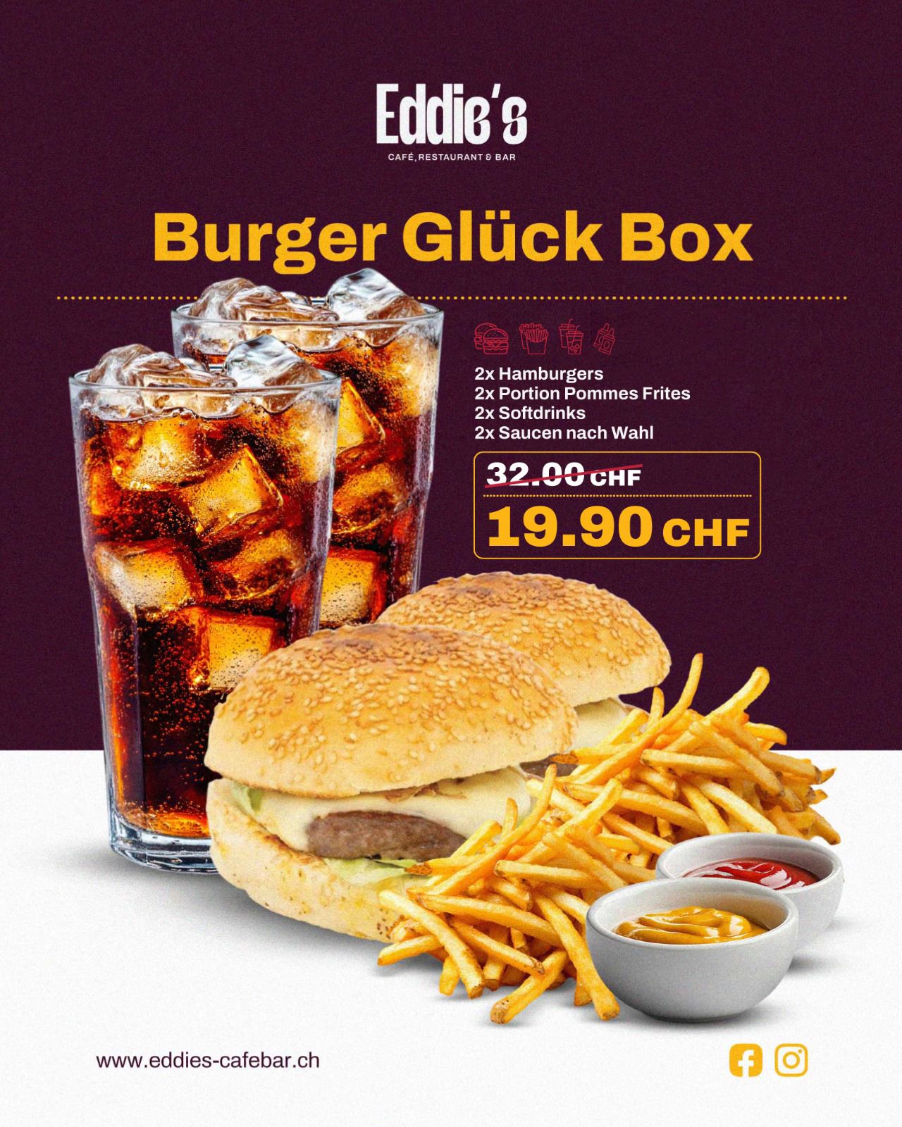 Burger Glück Box — Eddies Caffe
